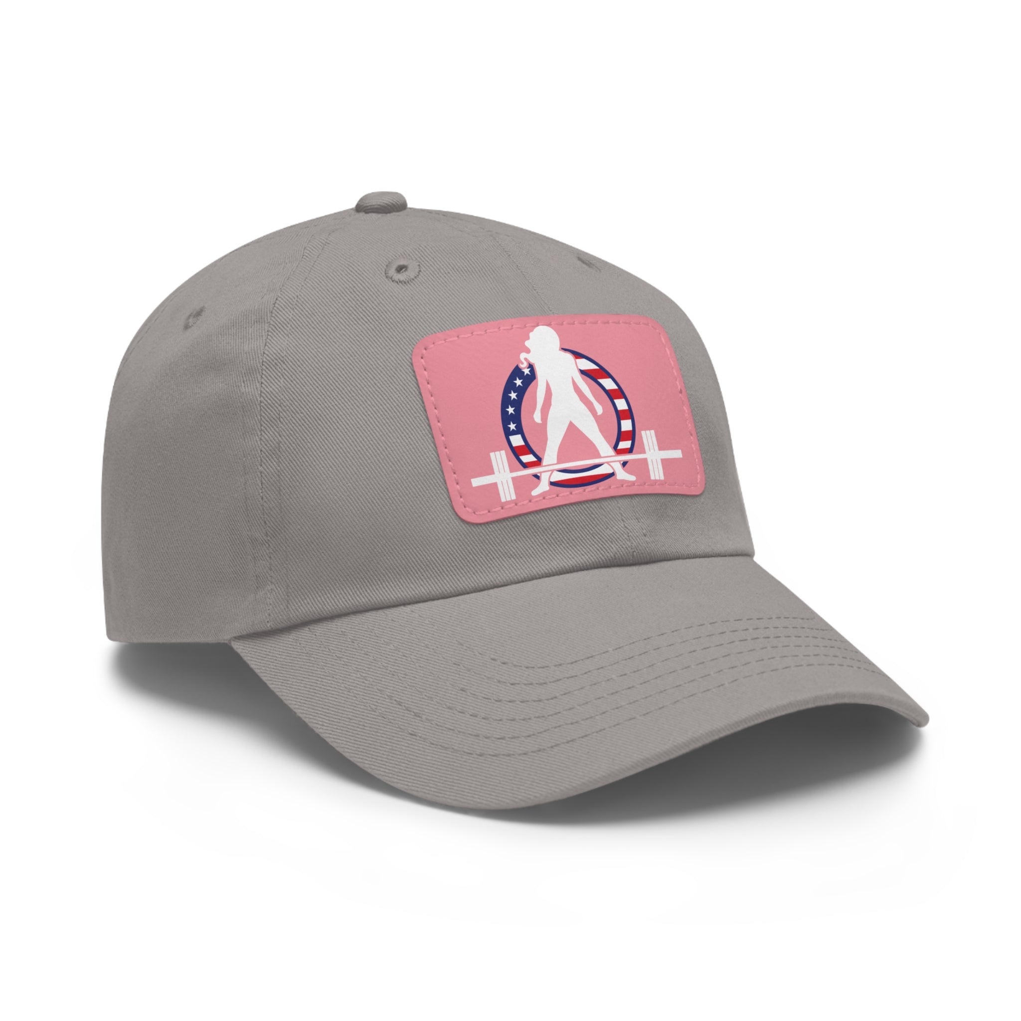 Dad Hat with Leather Patch (Rectangle) - USA Dark Logo