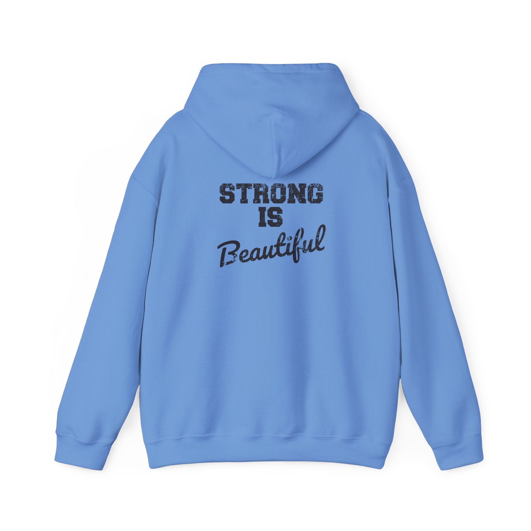 Strong Is Beautiful - Distressed Black Logo - Unisex Heavy Blend Hooded Sweatshirt