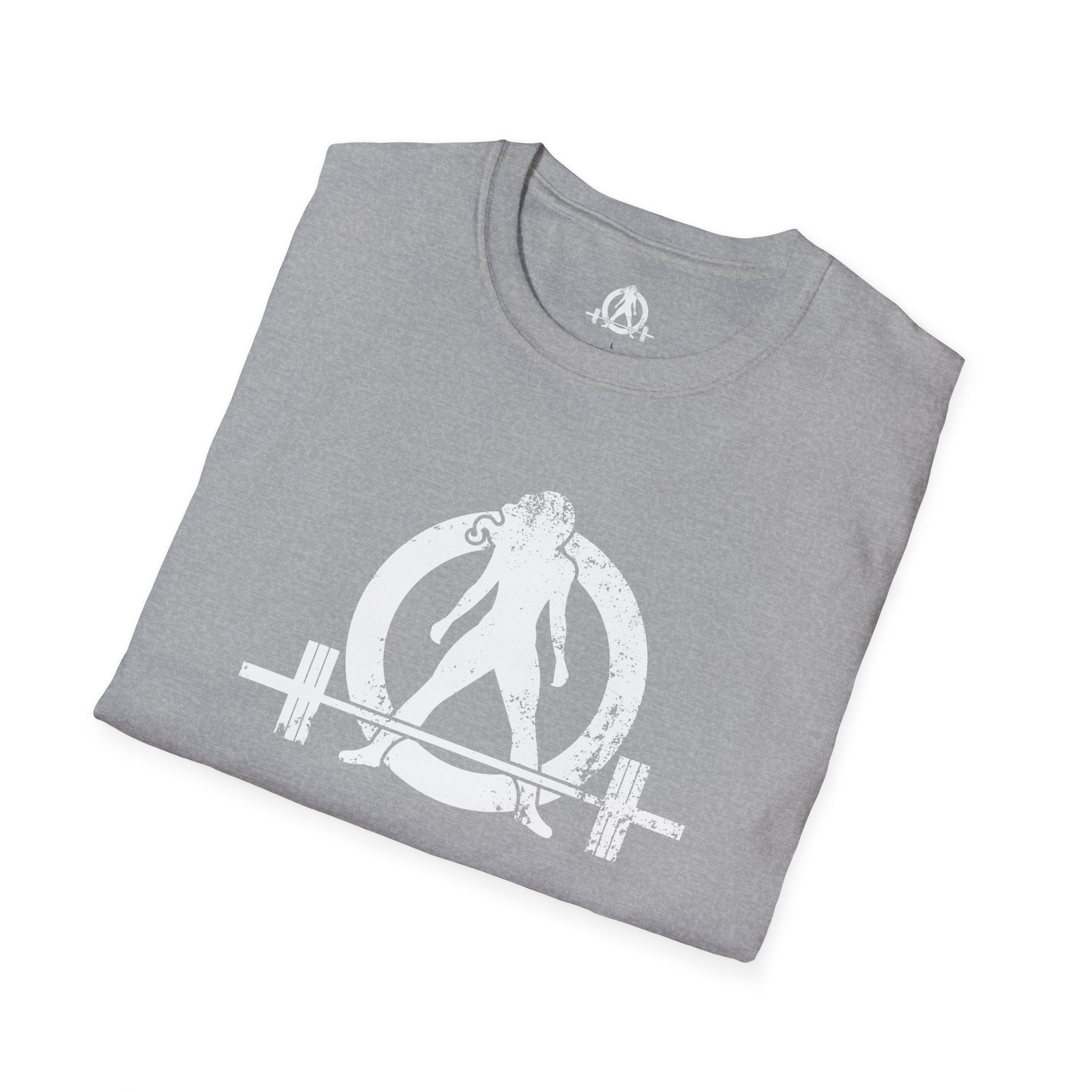 Kick Your Ass  - Unisex Softstyle T-Shirt - Distressed White Print on Front Plain Back