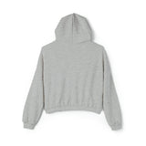 Women's Cinched Bottom Hoodie - White Distressed Logo