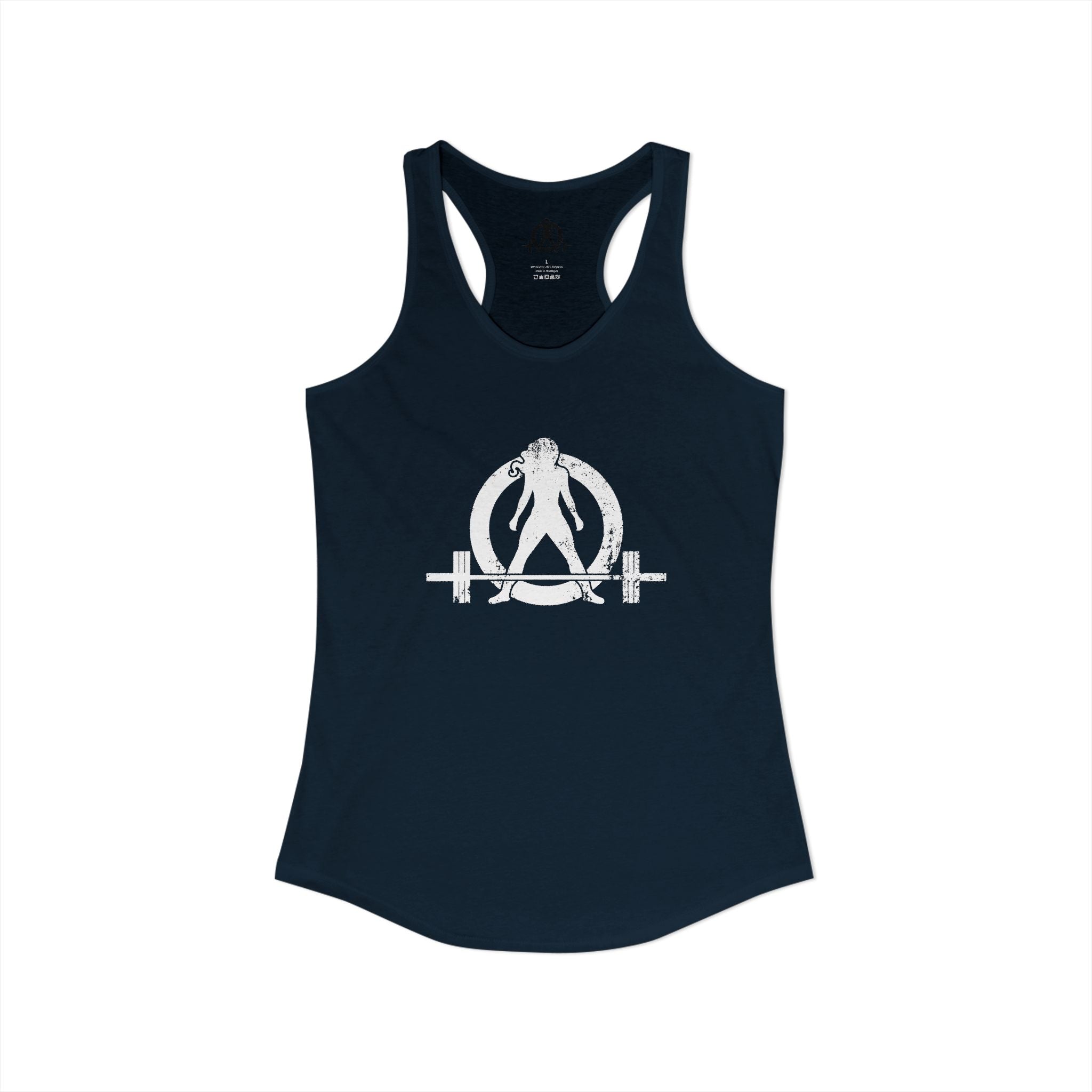 WWLW Distressed White Logo - Racer Back Tank Top - Women's Ideal Racerback Tank - Plain Back