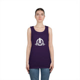 Unisex Heavy Cotton Tank Top -  White Logo - Kick Your Ass