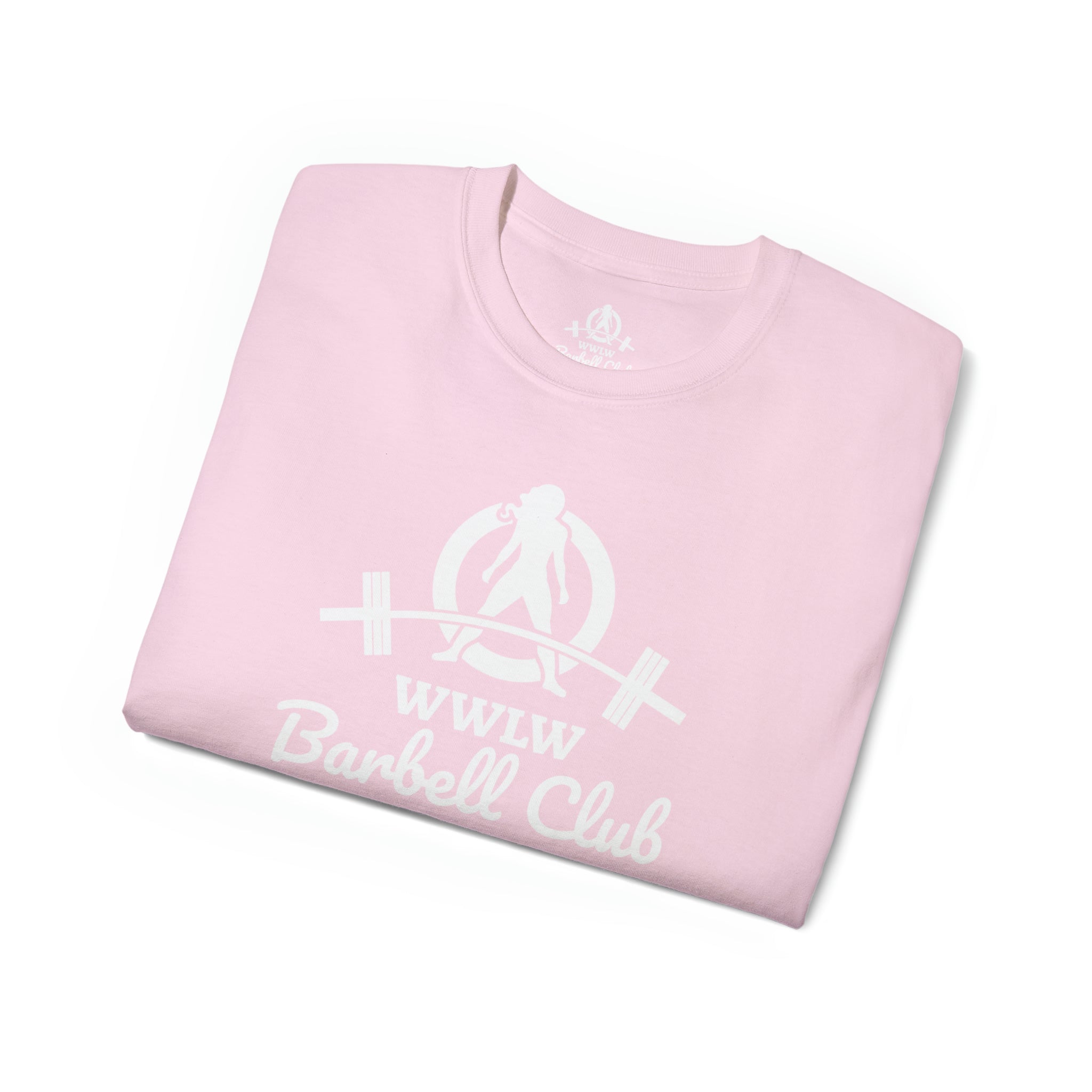 Barbell Club White Classic Logo - Unisex Ultra Cotton Tee