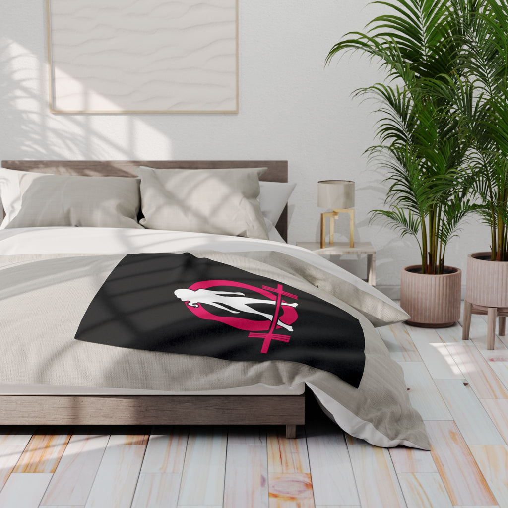 WWLW Arctic Fleece Blanket – Black Classic Logo 🖤