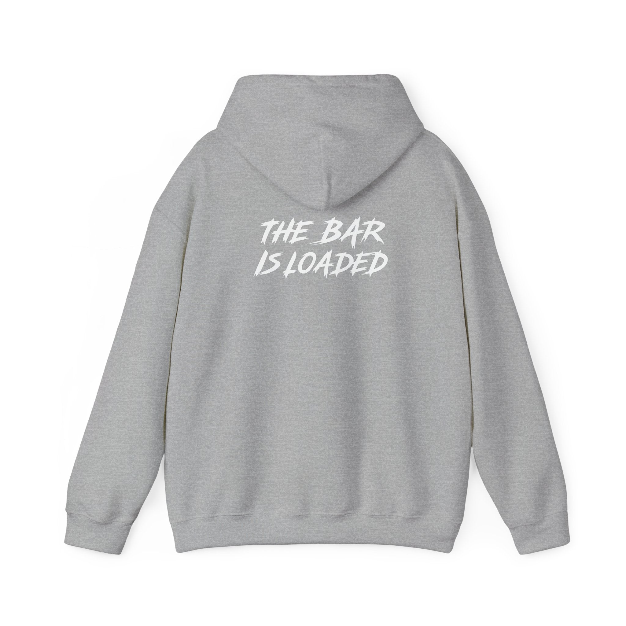 The Bar Is Loaded - Unisex Heavy Blend Hooded Sweatshirt - White Logo