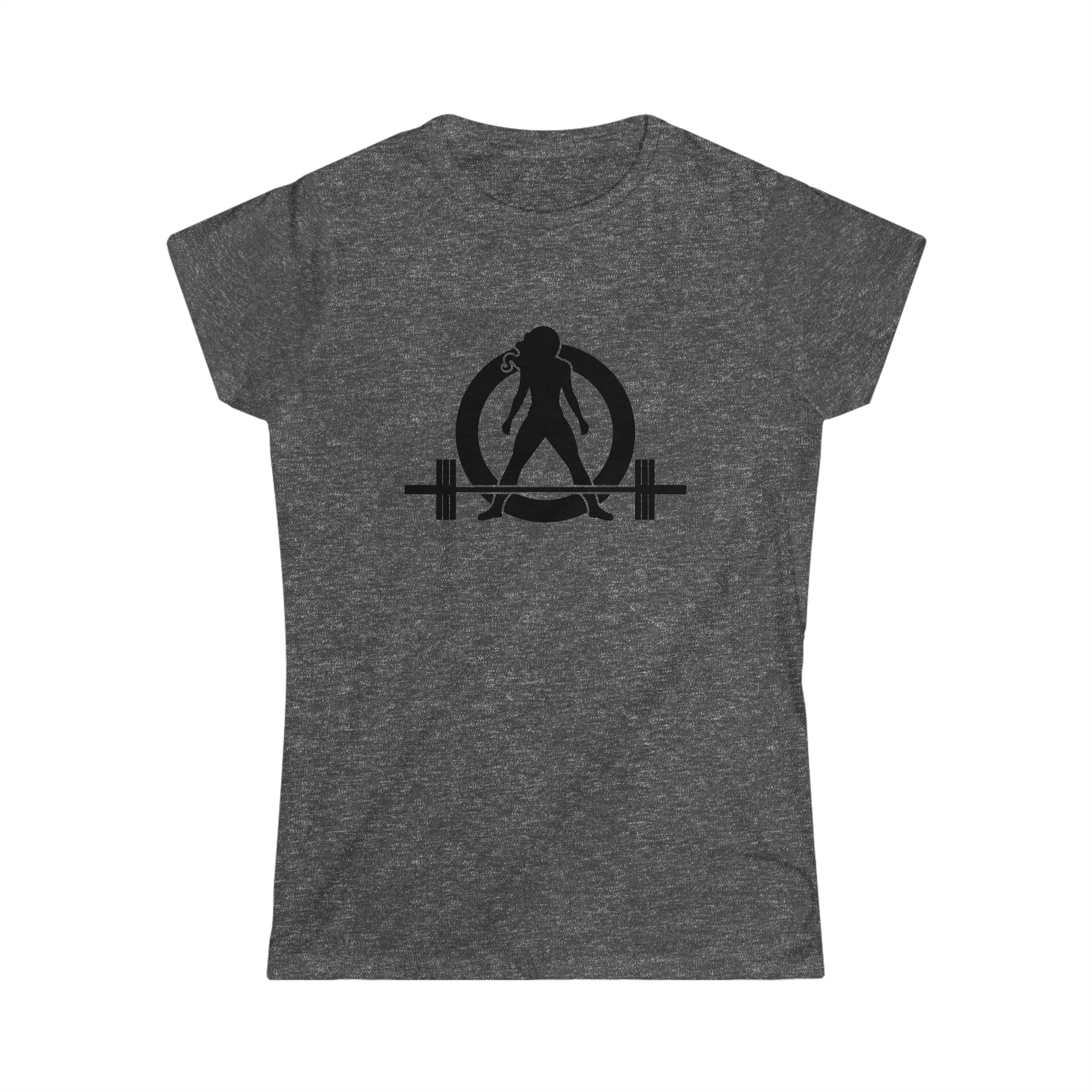 Goal Weight Strong AF - Women's Softstyle Tee - Black Print on Front & Back