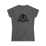 Goal Weight Strong AF - Women's Softstyle Tee - Black Print on Front & Back