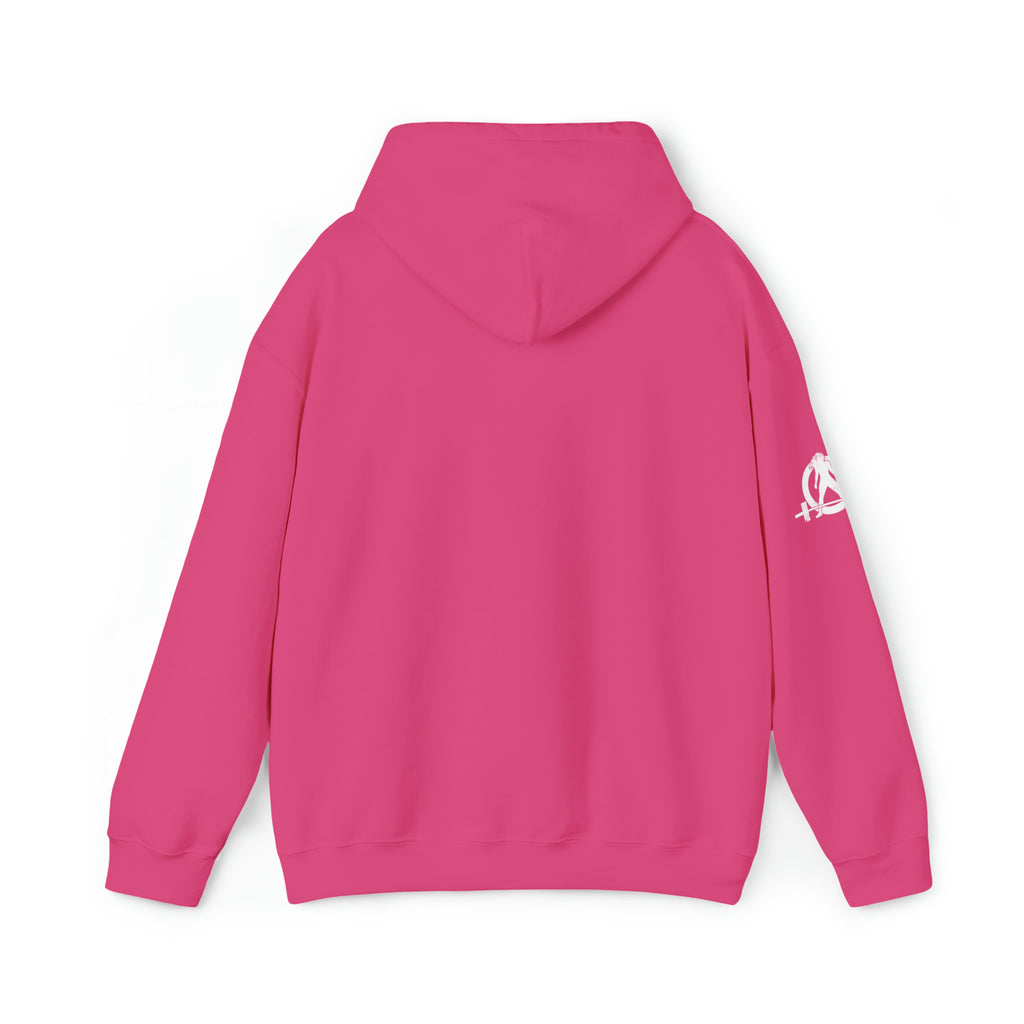 I Could Hip Thrust You - Unisex Heavy Blend Hooded Sweatshirt - White Logo on Front & Right Sleeve