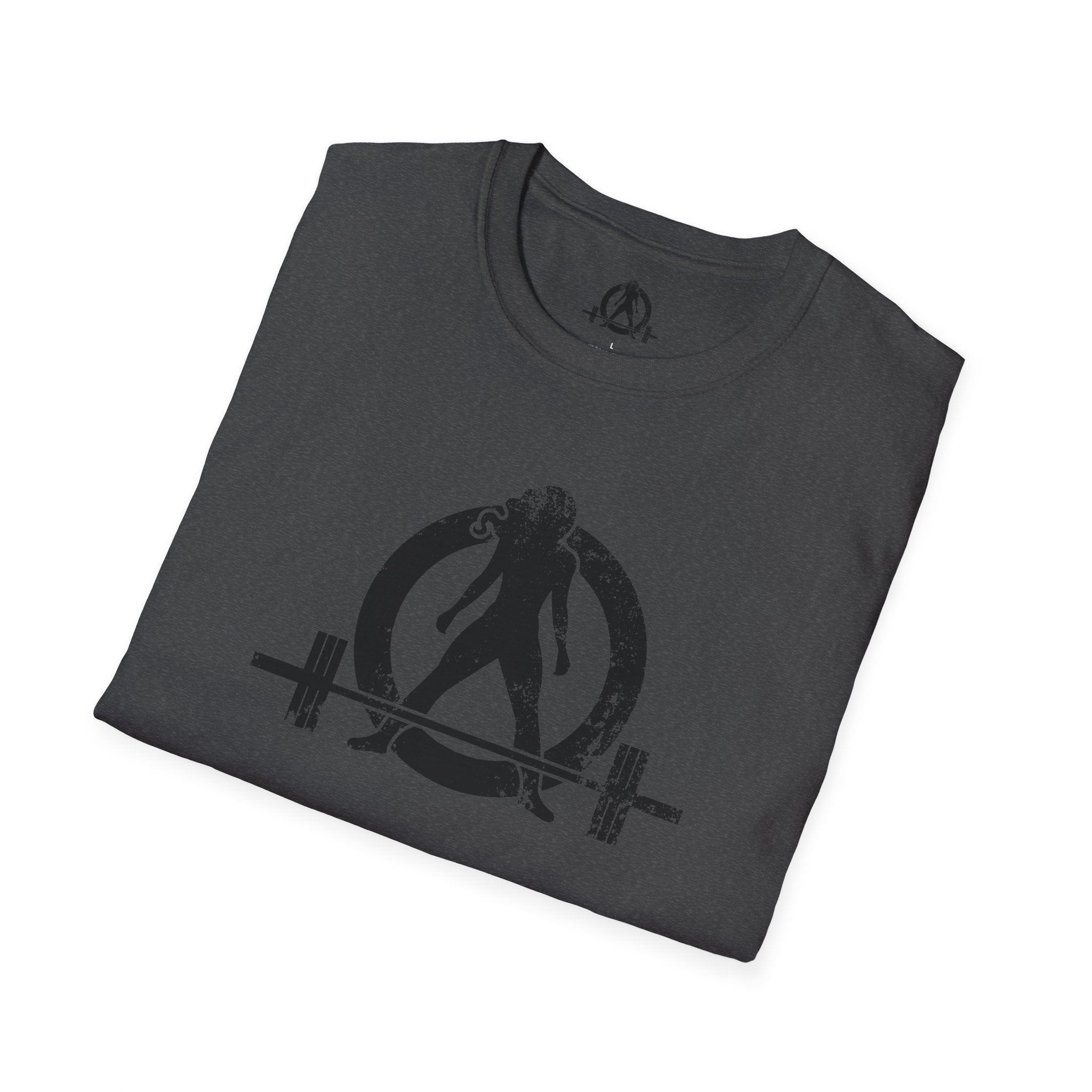 Unisex Softstyle T-Shirt - Black Distressed Logo - Plain Back (BEST SELLER)