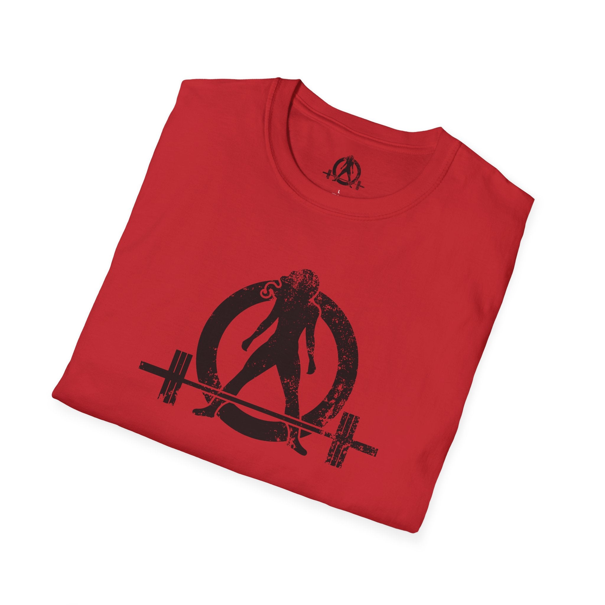 Unisex Softstyle T-Shirt - Black Distressed Logo - Plain Back (BEST SELLER)