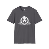 I Workout To Burn Off The Crazy - Unisex Softstyle T-Shirt - White Logo Front & Back