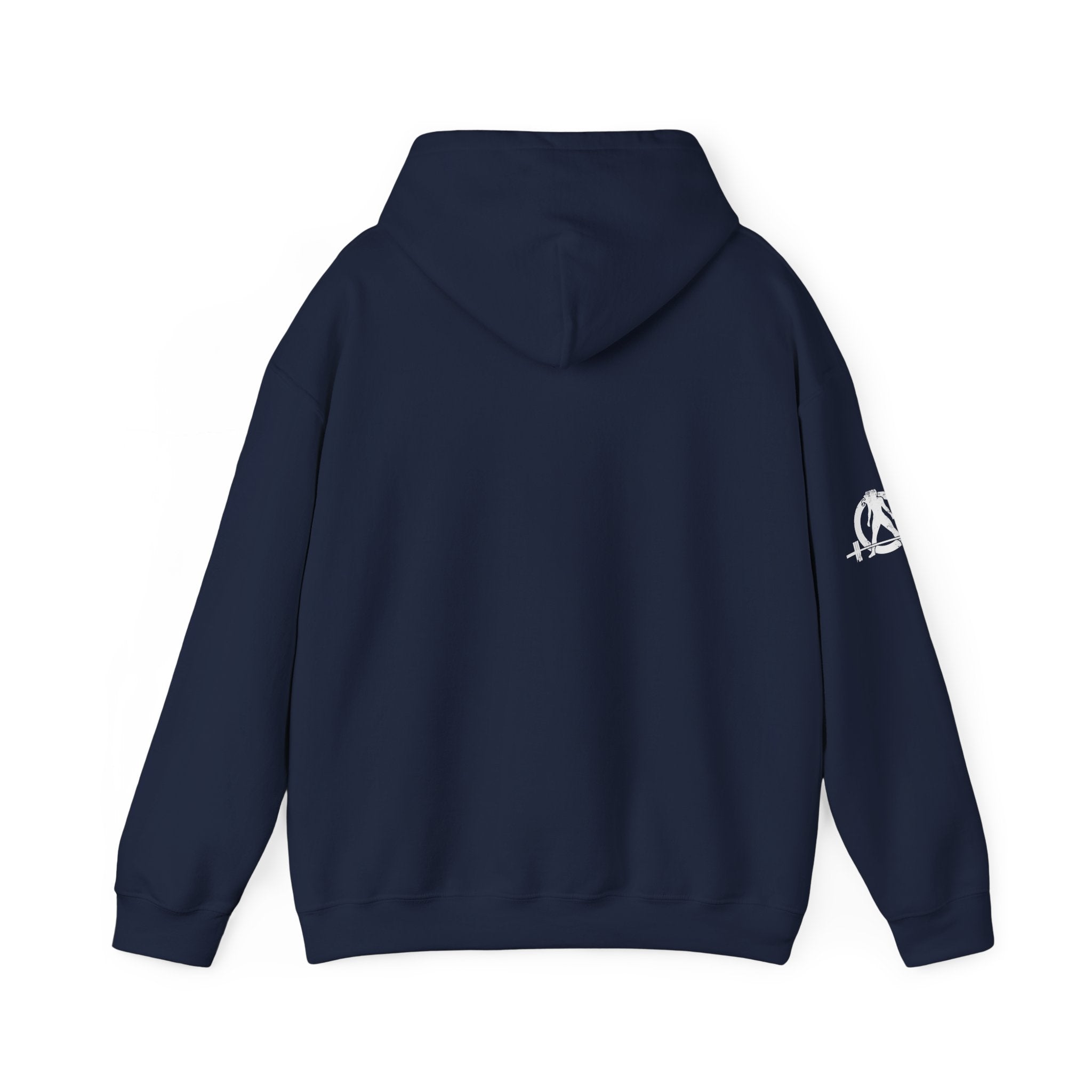 She is STRONG - Unisex Heavy Blend Hooded Sweatshirt - White Logo
