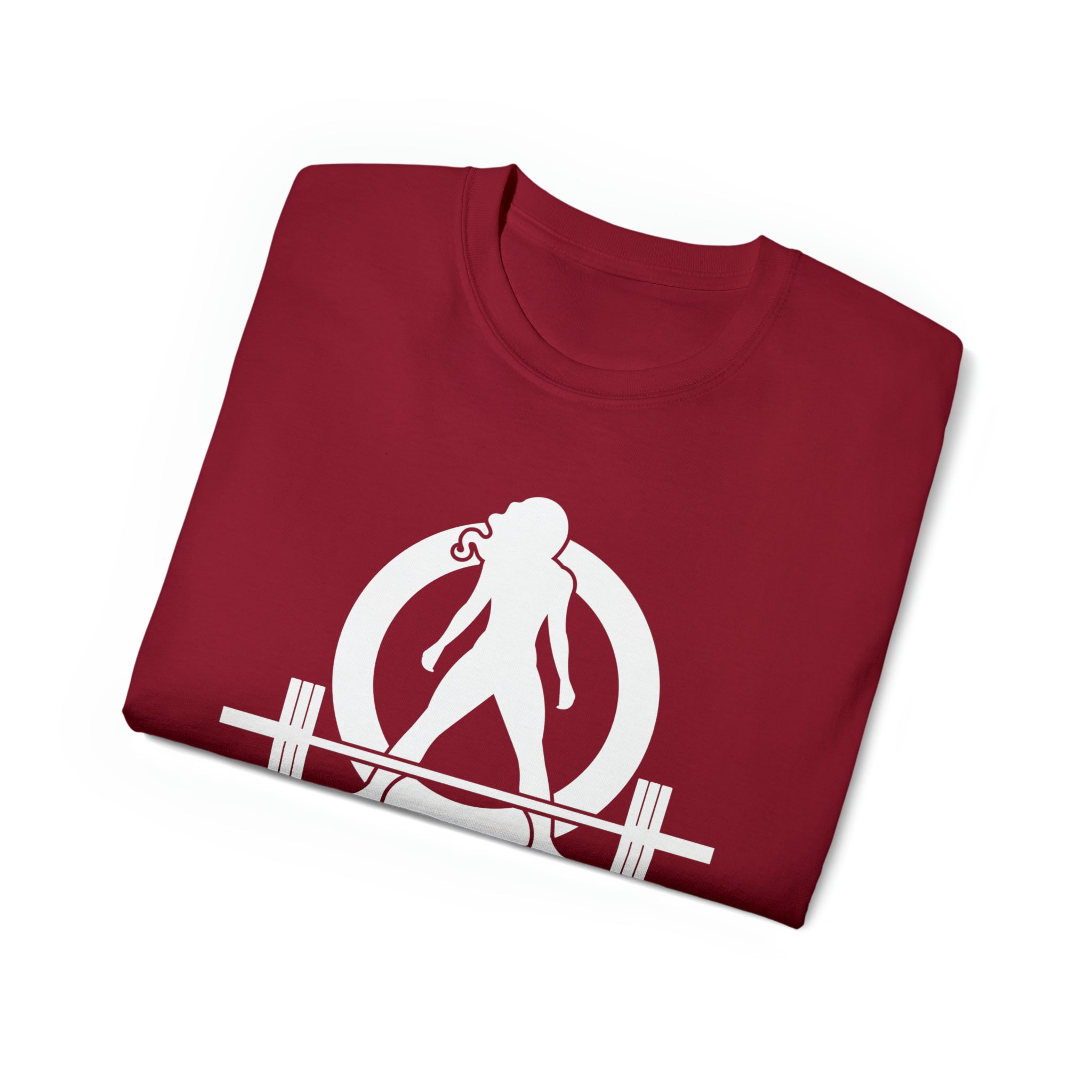 Unisex Ultra Cotton Tee - Classic White Logo - Plain Back