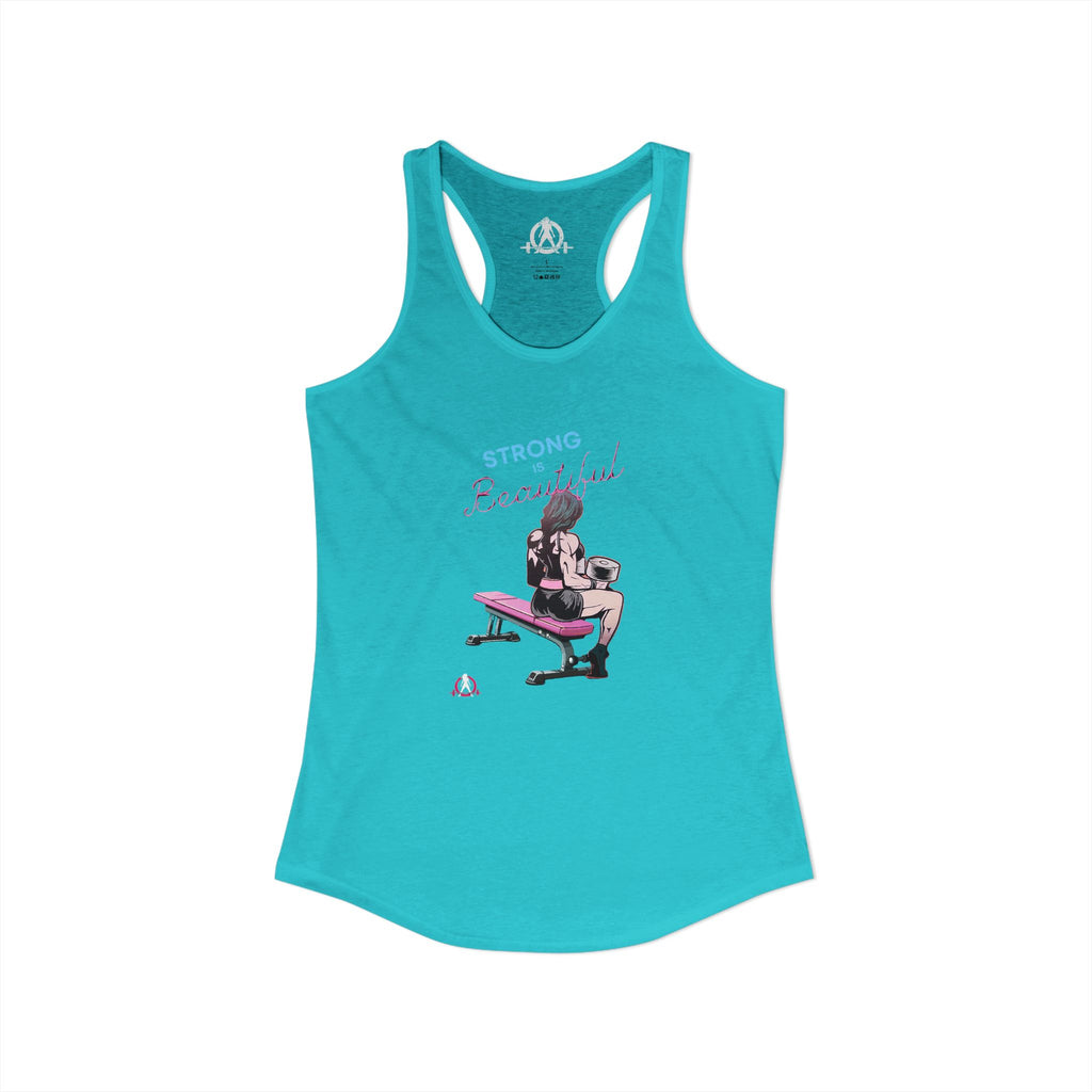 Strong Is Beautiful - Comic  - Racer Back Tank Top - Women's Ideal Racerback Tank Plain Back