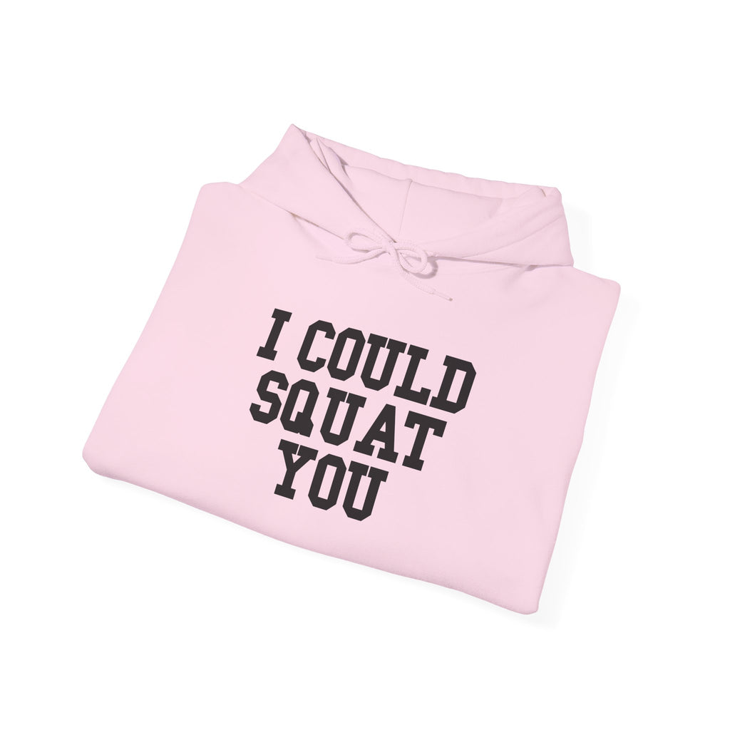 I Could Squat You – Black Logo Hoodie 🏋️‍♀️🔥