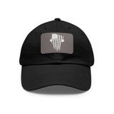 USA Barbell - Dad Hat with Leather Patch (Rectangle) - White Logo V2