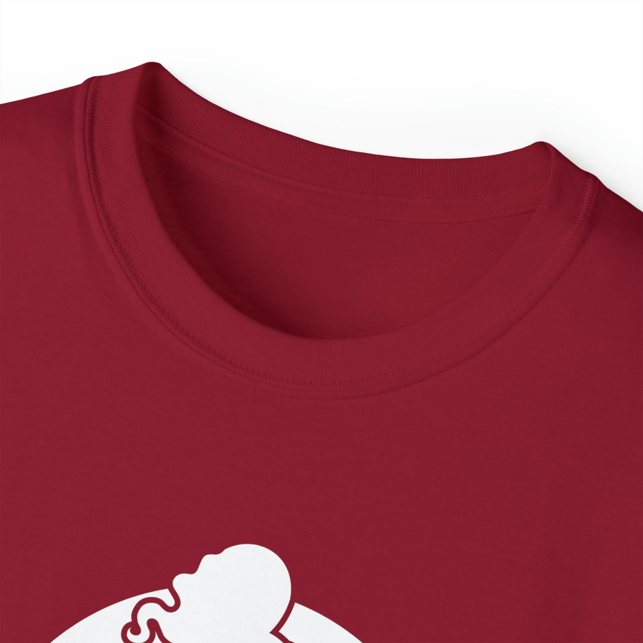 Unisex Ultra Cotton Tee - Classic White Logo - Plain Back