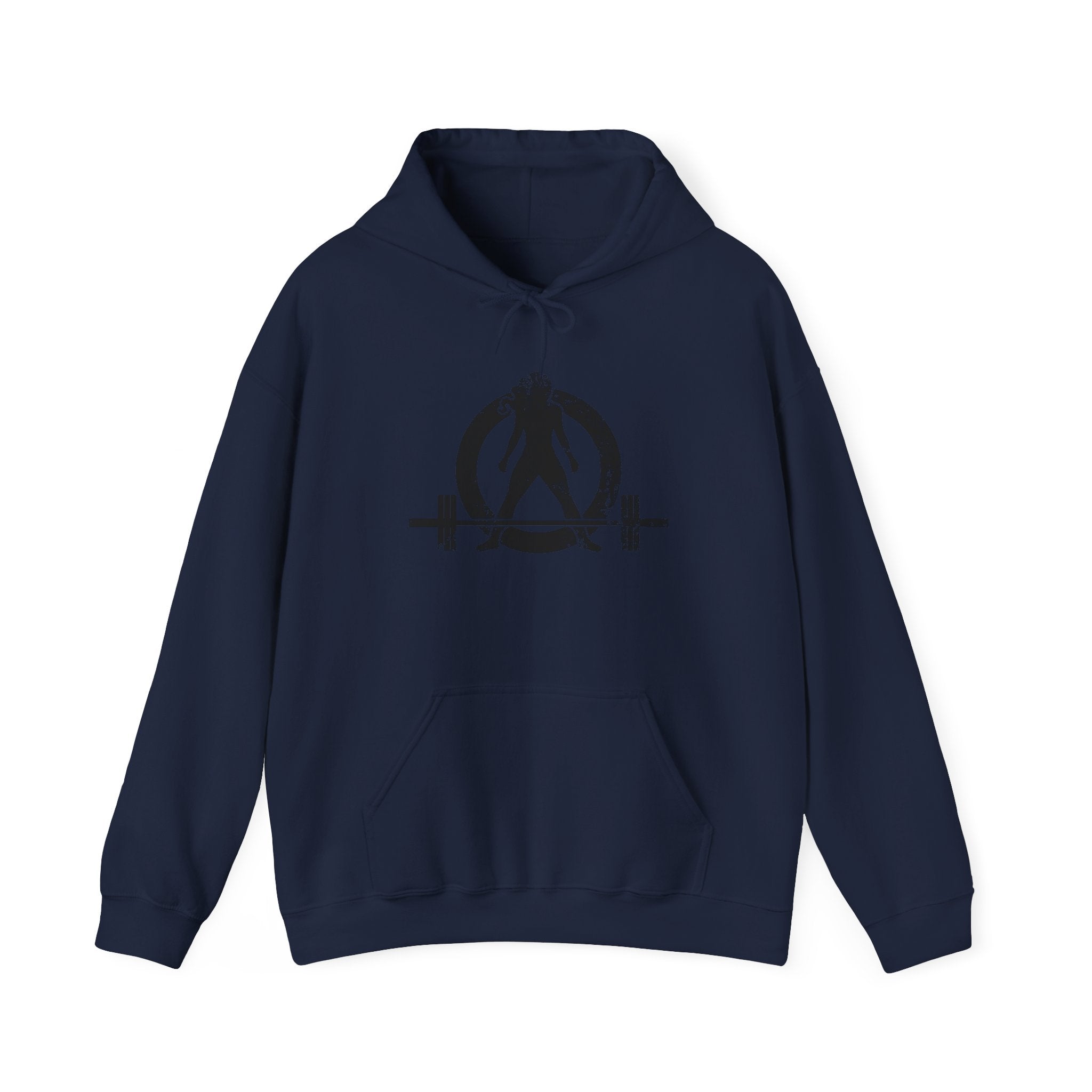 WWLW Distressed Black Logo Hoodie – Unisex Heavy Blend