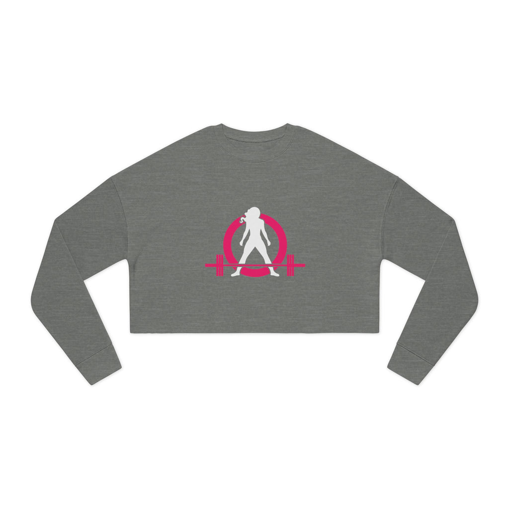 Women's Cropped Sweatshirt - Classic Logo - Plain Back