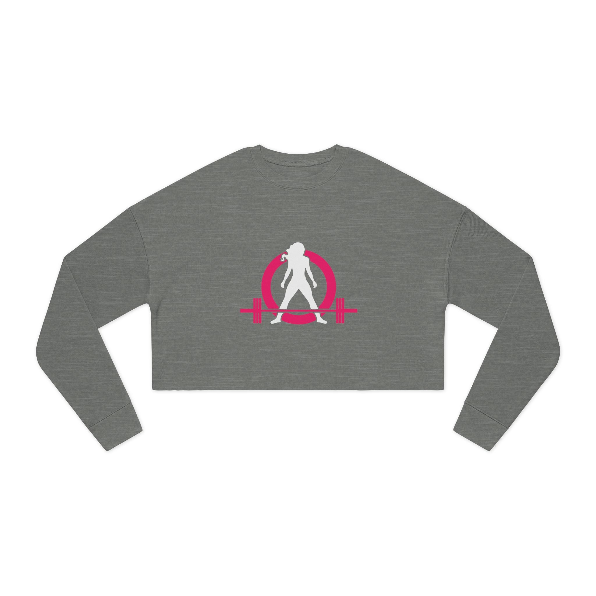 Women's Cropped Sweatshirt - Classic Logo - Plain Back