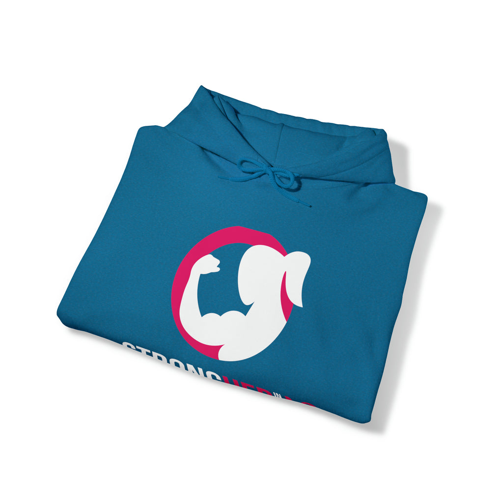 Strong Her in 42 - Classic Color Logo - Unisex Heavy Blend Hooded Sweatshirt
