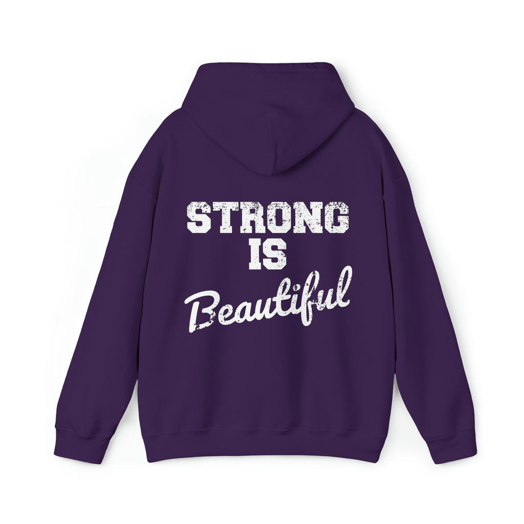 Pride Color Logo - Strong Is Beautiful - Unisex Heavy Blend Hooded Sweatshirt