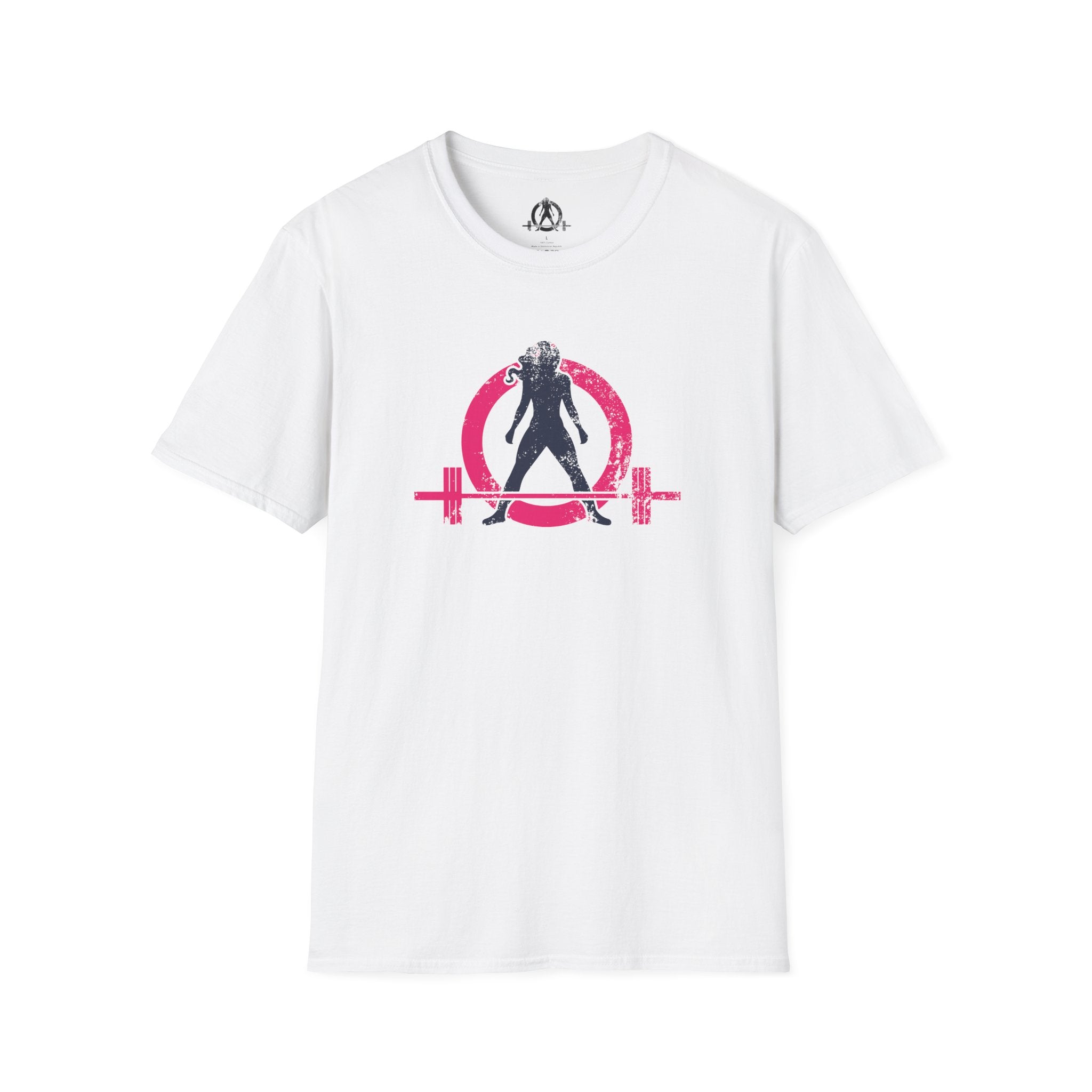 Unisex Softstyle T-Shirt - Inverted Color Distressed Logo - Plain Back (BEST SELLER)