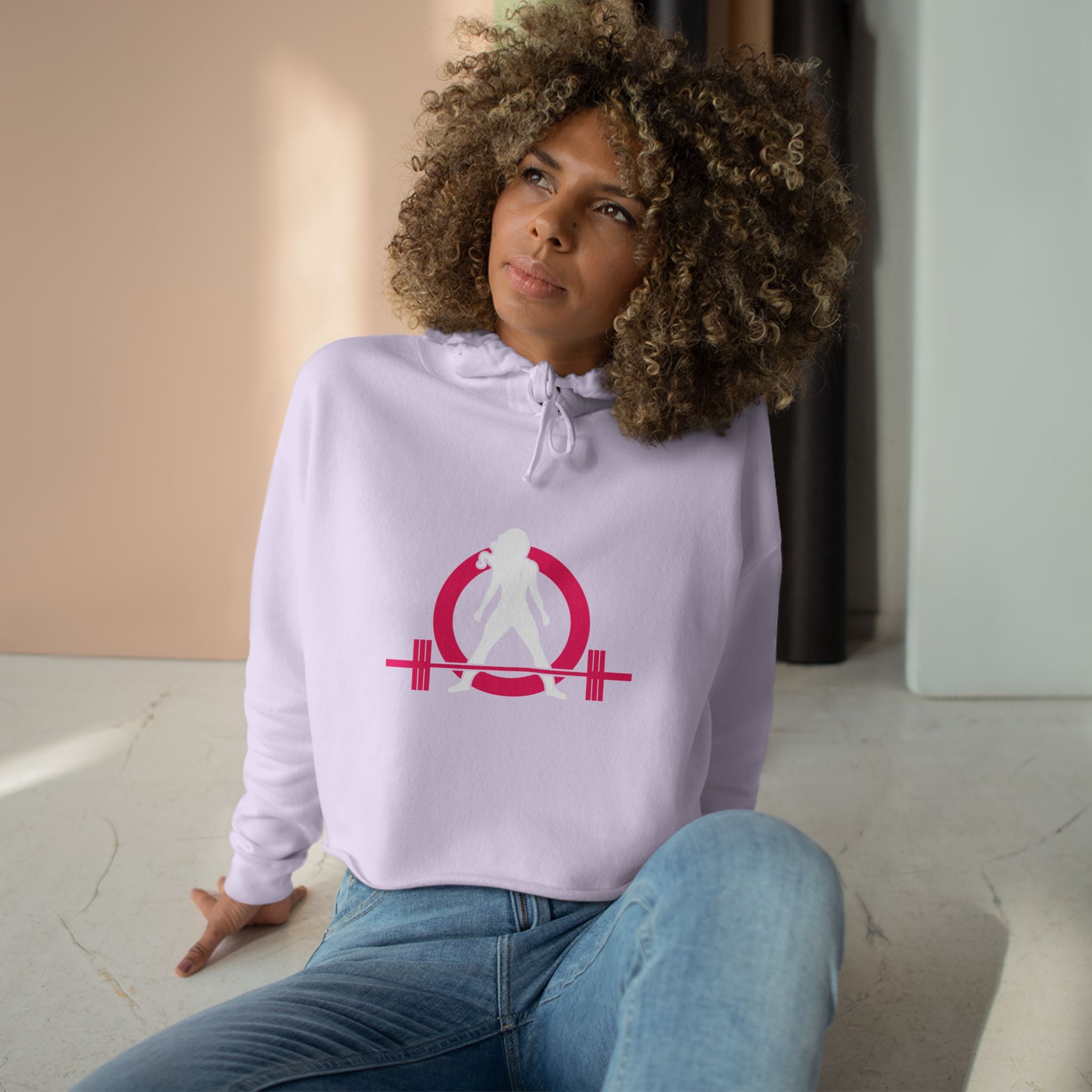 Empowered Crop Hoodie – For Strong Women Who Lift - Classic Logo