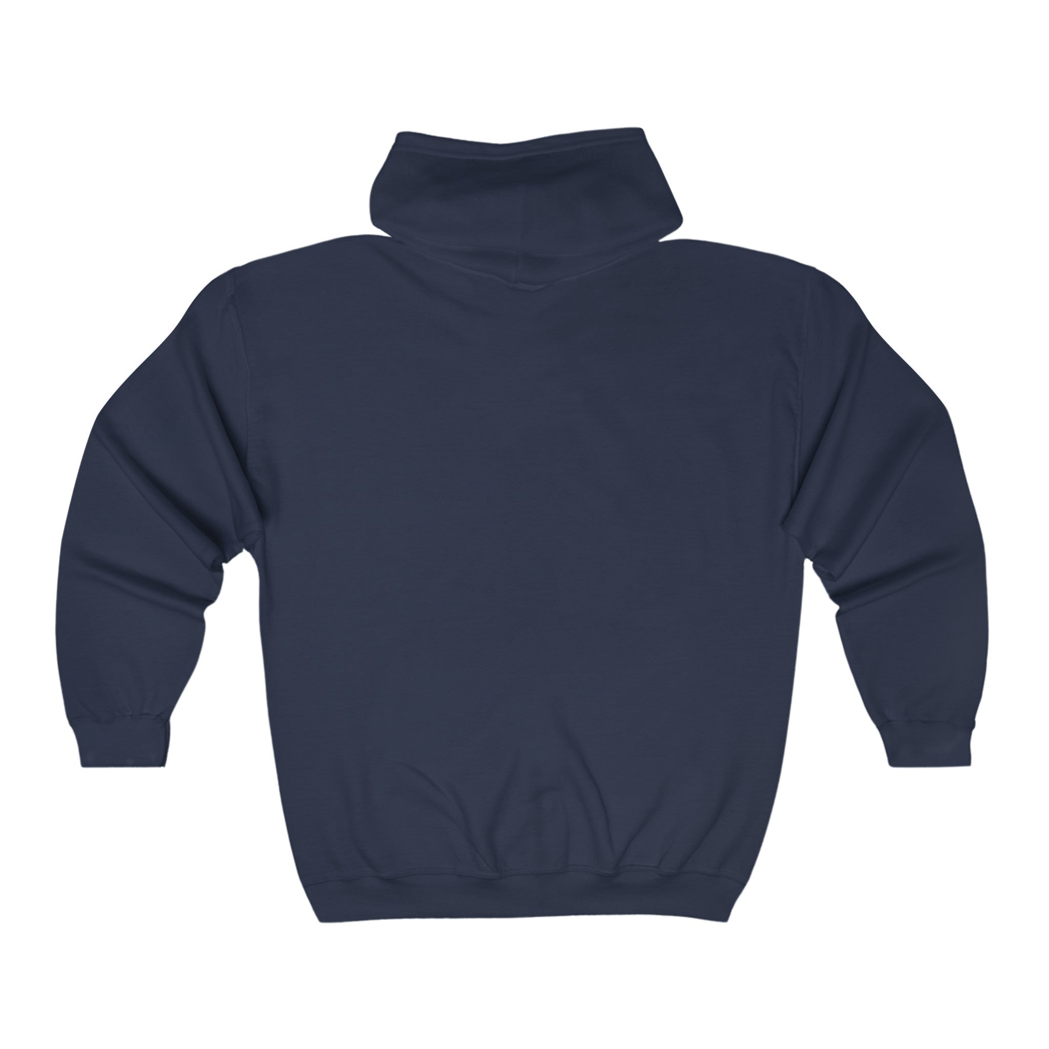 Unisex Heavy Blend™ Full Zip Hooded Sweatshirt - Distressed White Logo
