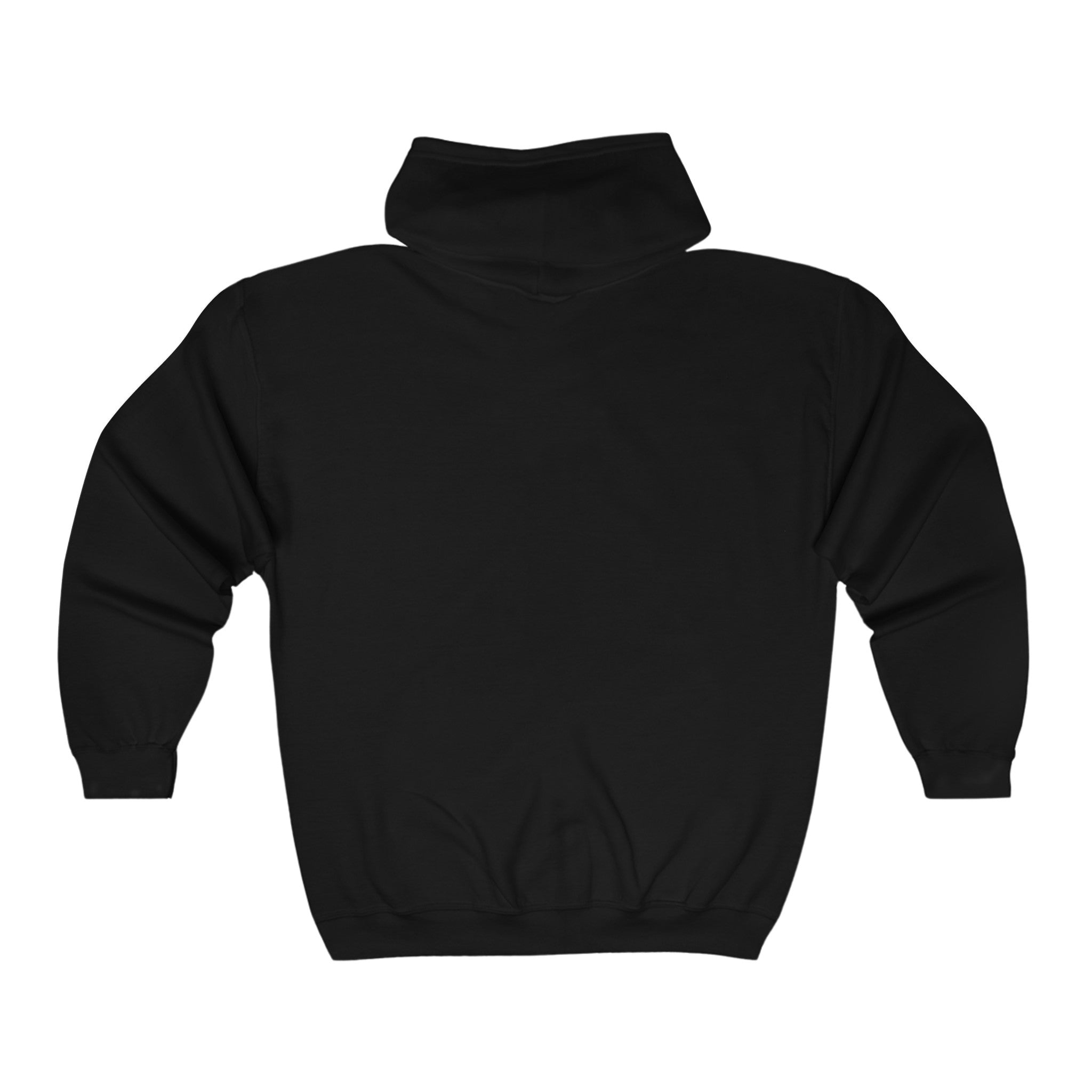 Unisex Heavy Blend™ Full Zip Hooded Sweatshirt - Distressed White Logo