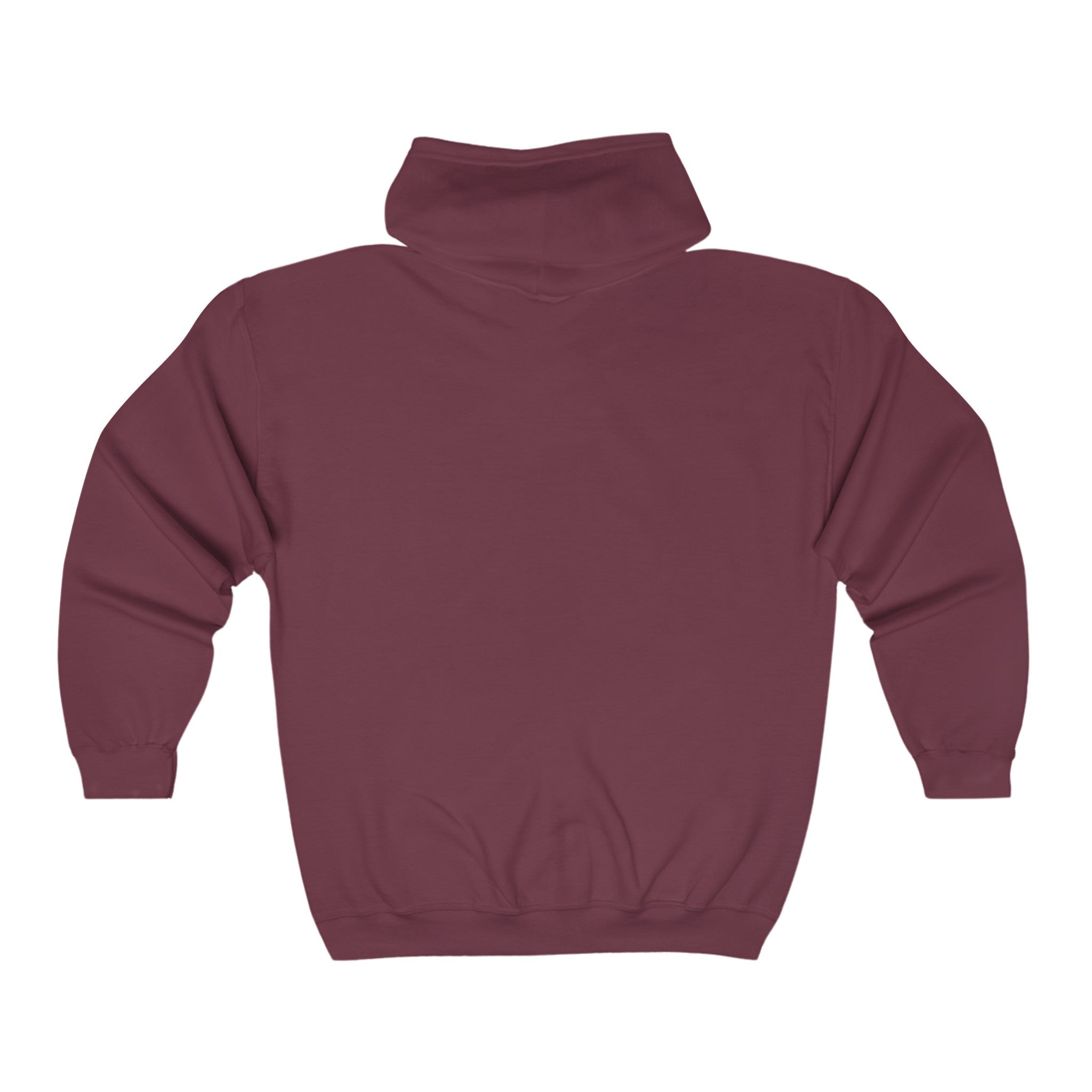 Unisex Heavy Blend™ Full Zip Hooded Sweatshirt - Distressed White Logo