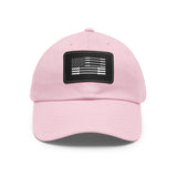 Star Barbell - Dad Hat with Leather Patch (Rectangle) - White Logo