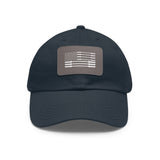 Star Barbell - Dad Hat with Leather Patch (Rectangle) - White Logo