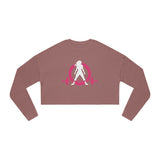 Women's Cropped Sweatshirt - Classic Logo - Plain Back