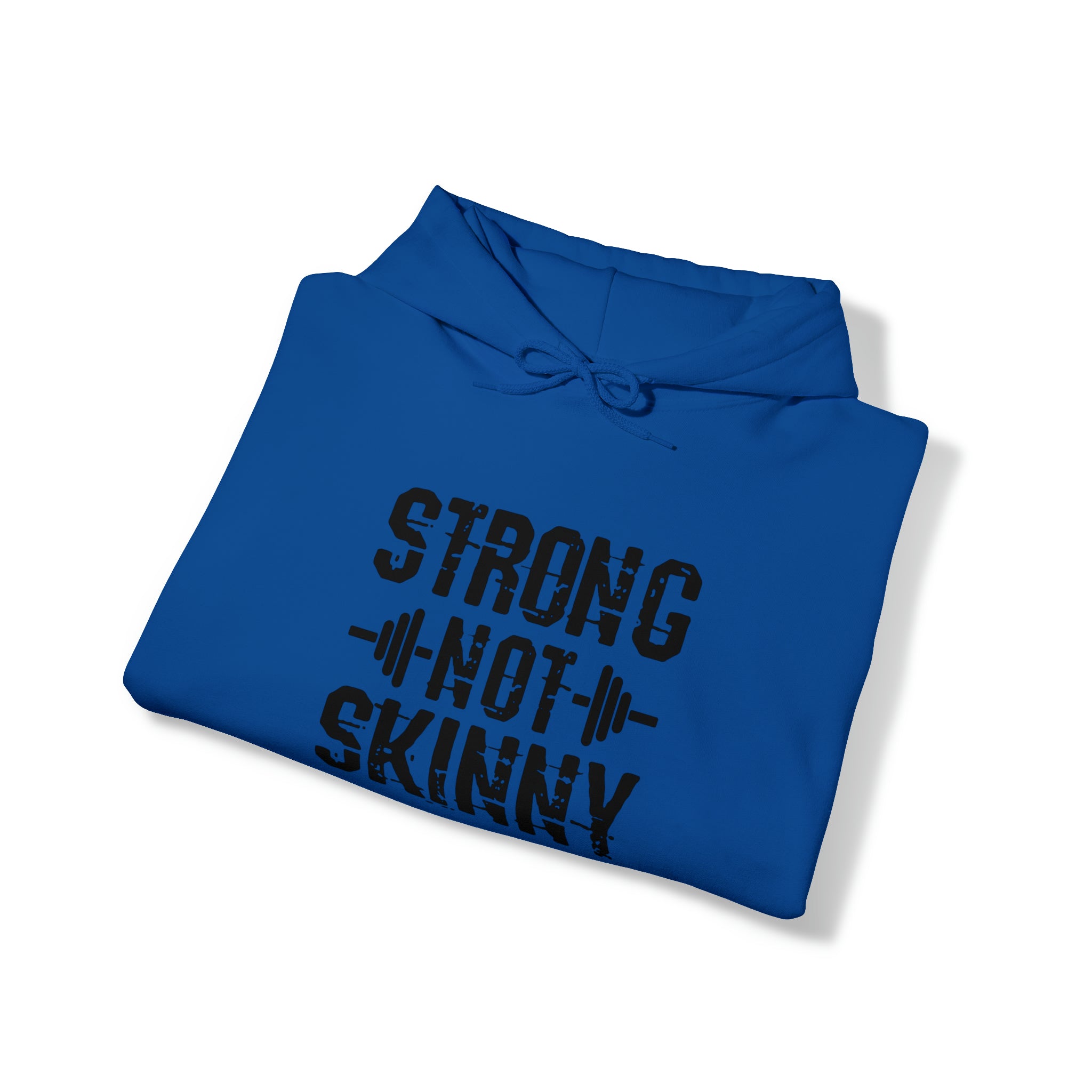 Strong Not Skinny - Unisex Heavy Blend Hooded Sweatshirt - Black Front Logo