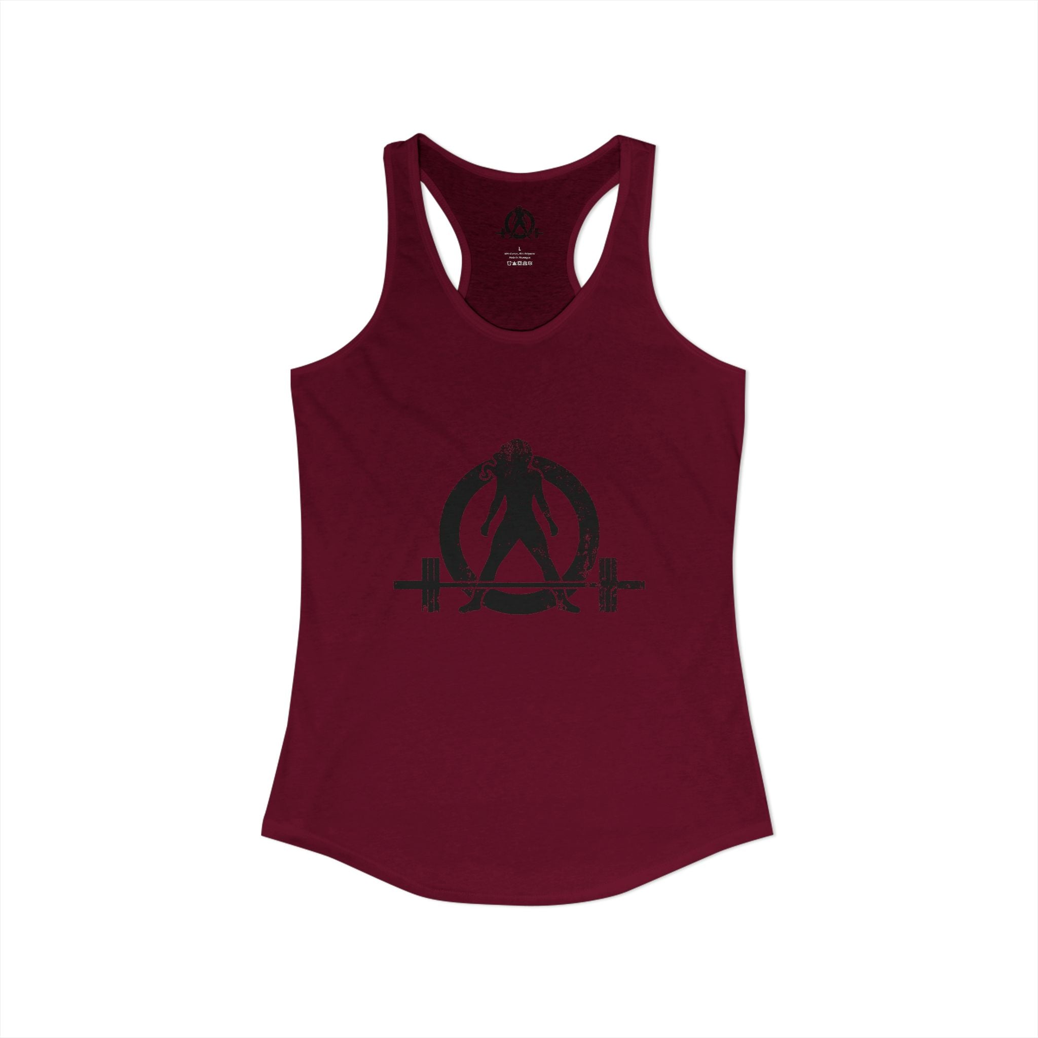 WWLW Distressed Black Logo - Racer Back Tank Top