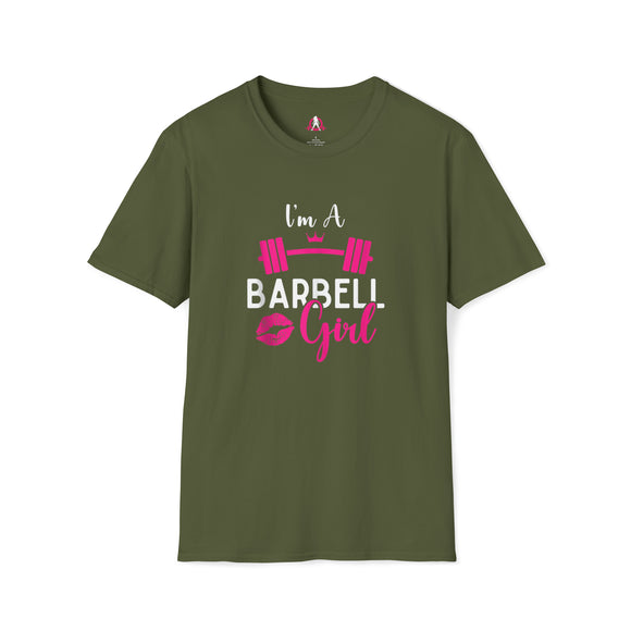I'm A Barbell Girl - Neck Liner + Plain Back Unisex Softstyle T-Shirt