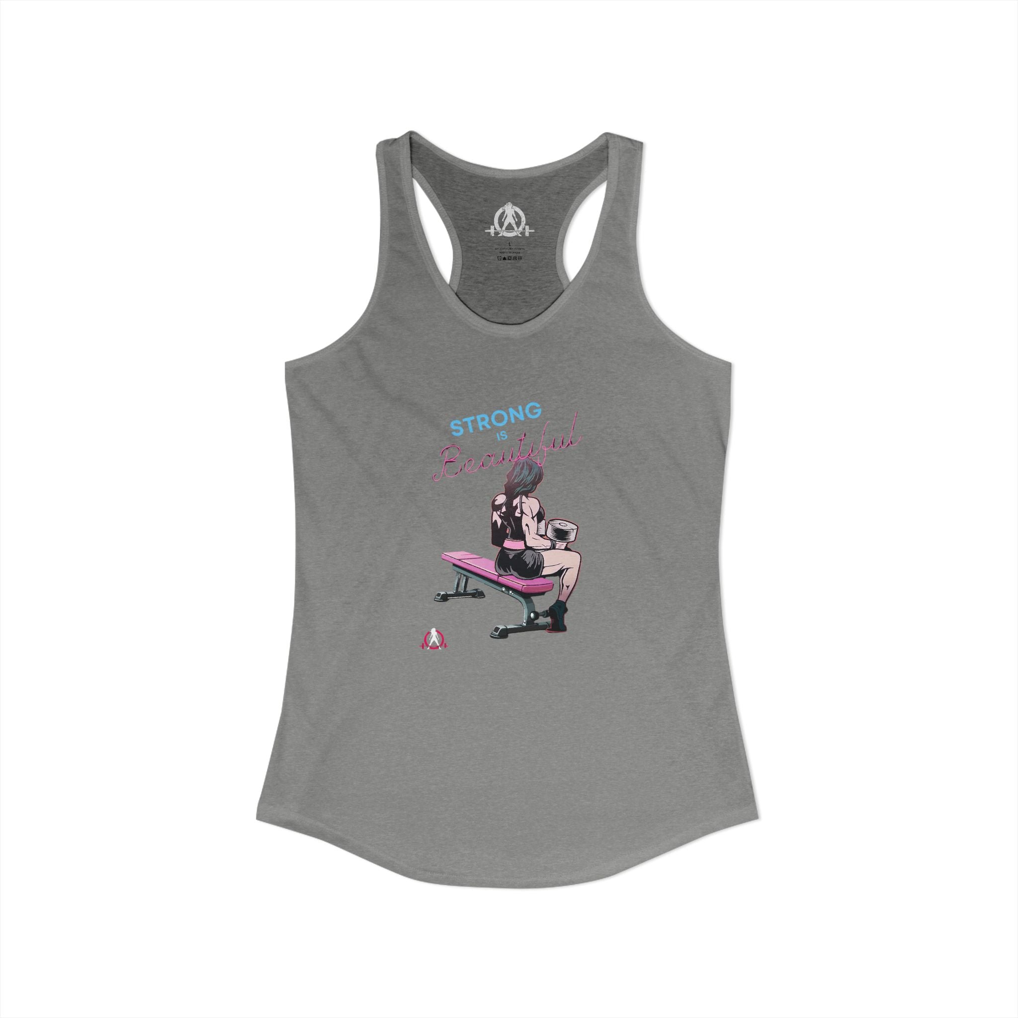 Strong Is Beautiful - Comic  - Racer Back Tank Top - Women's Ideal Racerback Tank Plain Back