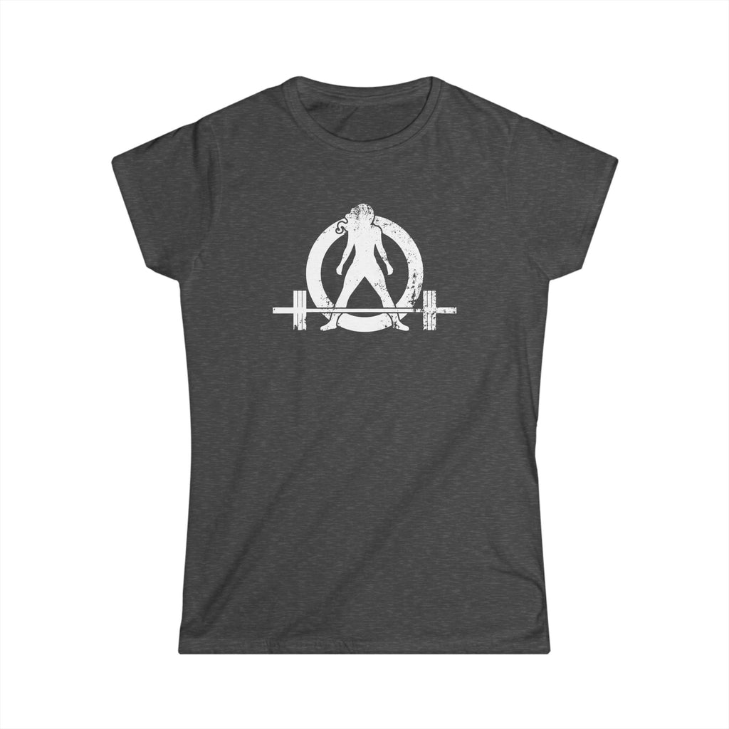 Women's Softstyle Tee - WWLW Distressed Logo - White Logo Front Plain Back