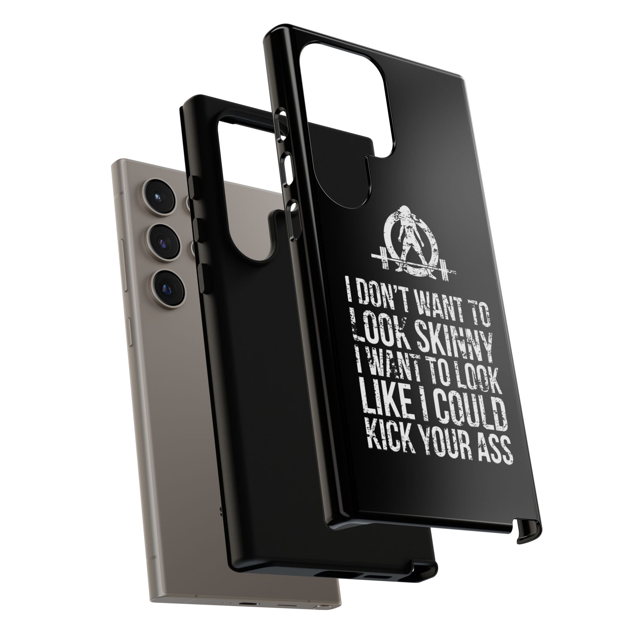 Tough Cases - I Don't Want To Look Skinny I Want To Look Like I Can Kick Your Ass - WWLW Logo