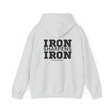 Iron Sharpens Iron - Unisex Heavy Blend Hooded Sweatshirt - Black Print on Front & Back