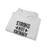 Strong Not Skinny - Unisex Heavy Blend Hooded Sweatshirt - Black Front Logo