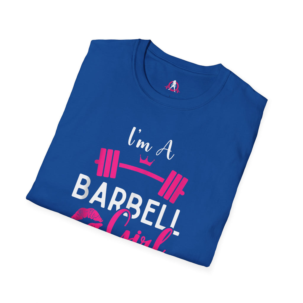 I'm A Barbell Girl Unisex Soft-Style Tee  Front Logo Plain Back