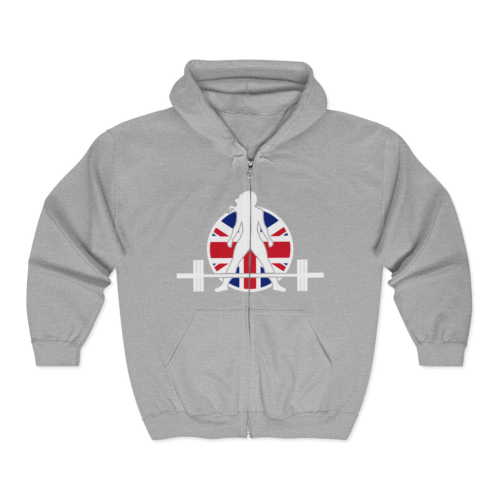 WWLW UK Logo -  Unisex Heavy Blend™ Full Zip Hooded Sweatshirt – Plain Back