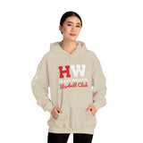 Heavy Weights Barbell Club  - Unisex Heavy Blend Hooded Sweatshirt  - Black Print Front/Back/Arm