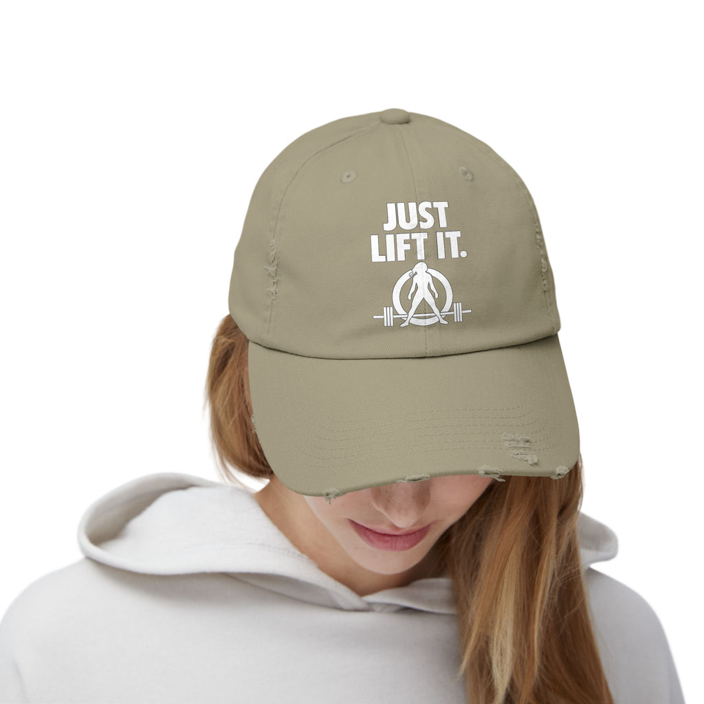 Just Lift It - Unisex Distressed Cap