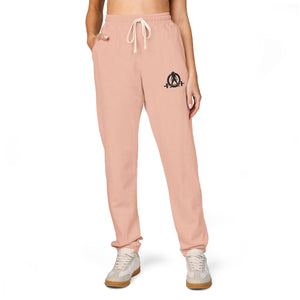 WWLW Unisex Fleece Sweatpants, Casual Chill Pants for Relaxation, Perfect for Home or Lounge, Gift for Friends, Daily Comfort Wear - Black Logo
