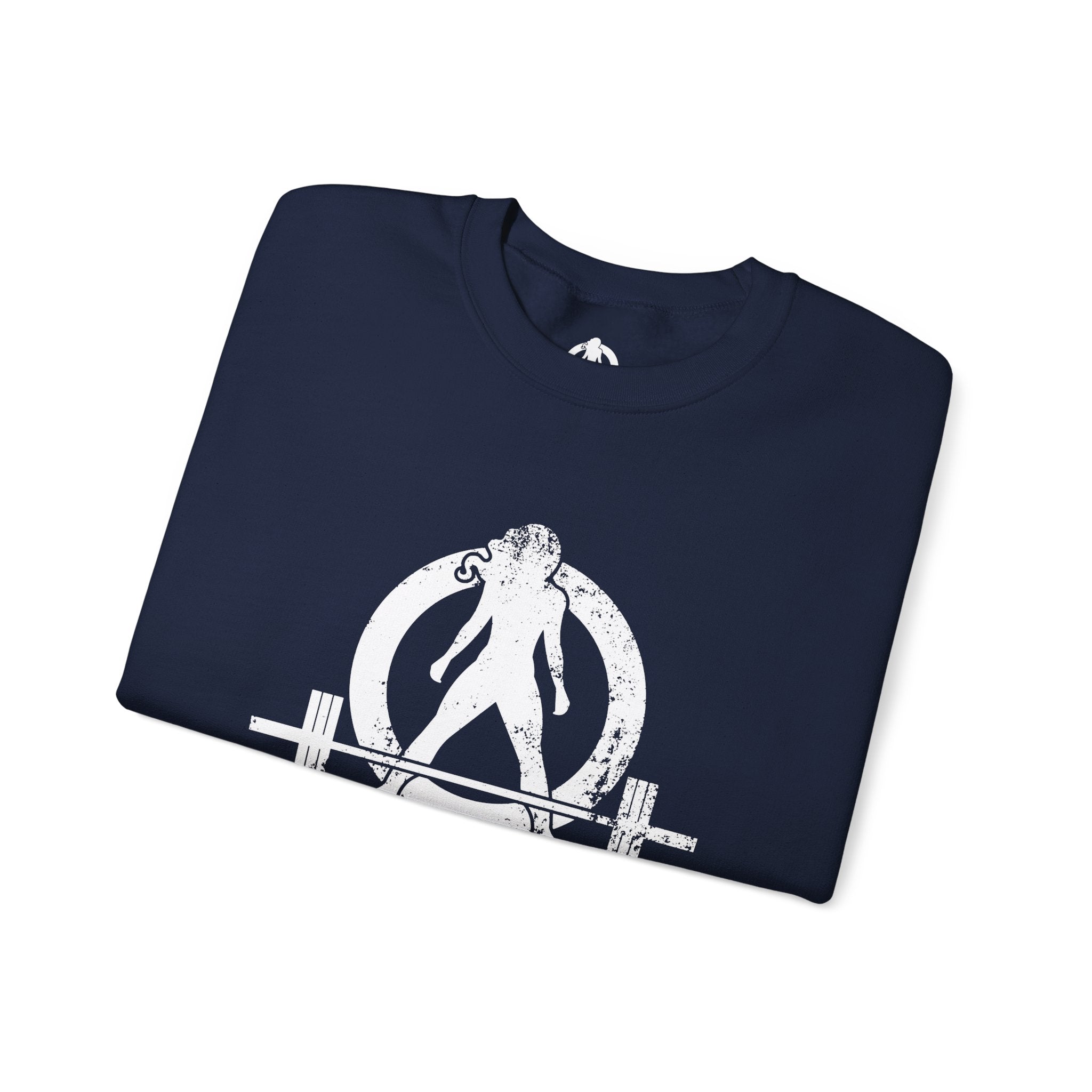 Kick Your Ass - Unisex Heavy Blend™ Crewneck Sweatshirt - Distressed Logo - Plain Back