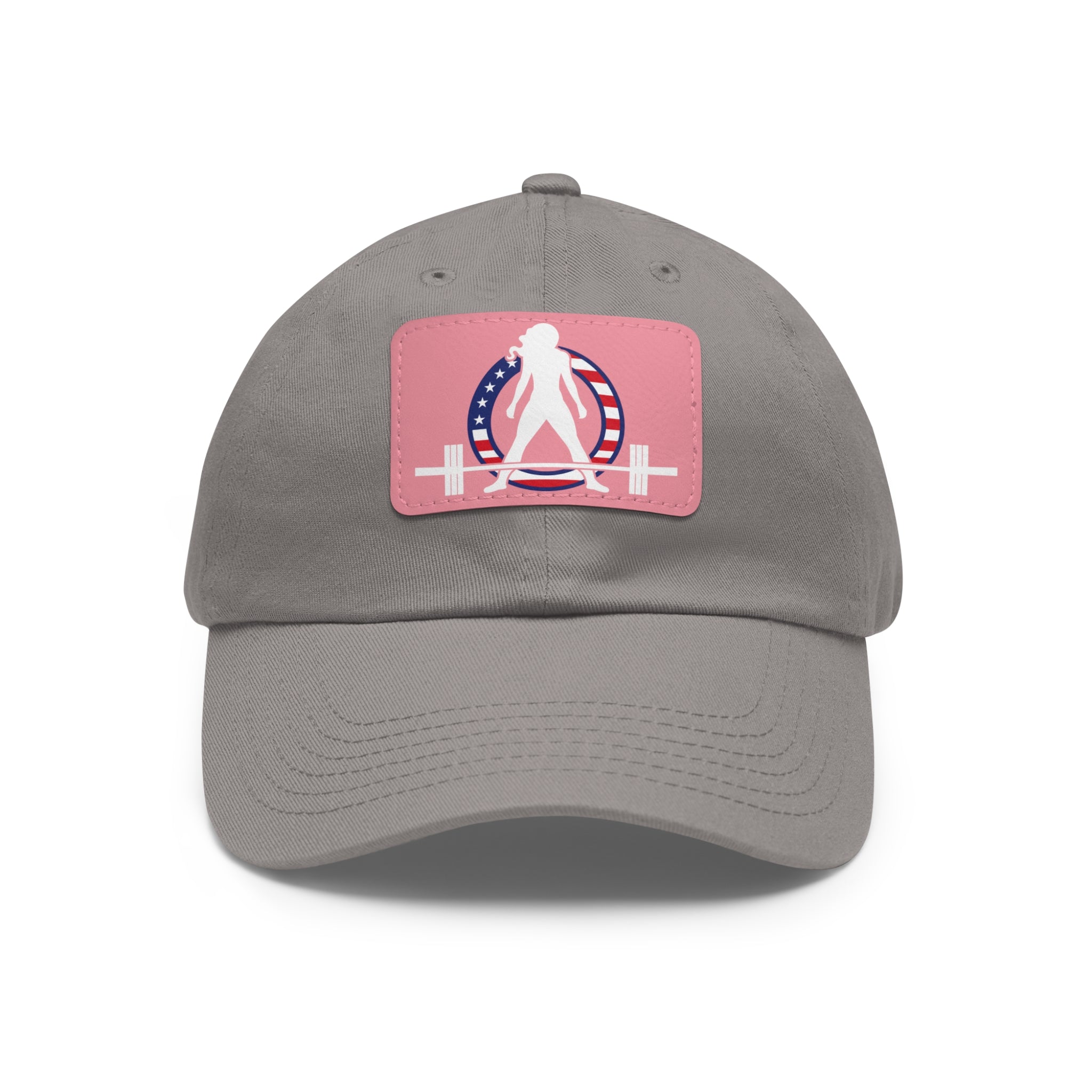 Dad Hat with Leather Patch (Rectangle) - USA Dark Logo