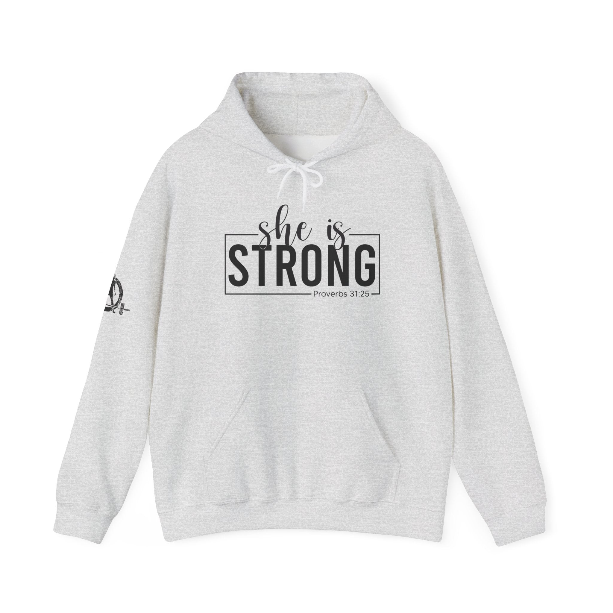 She is Strong - Unisex Heavy Blend Hooded Sweatshirt - Dark Logo